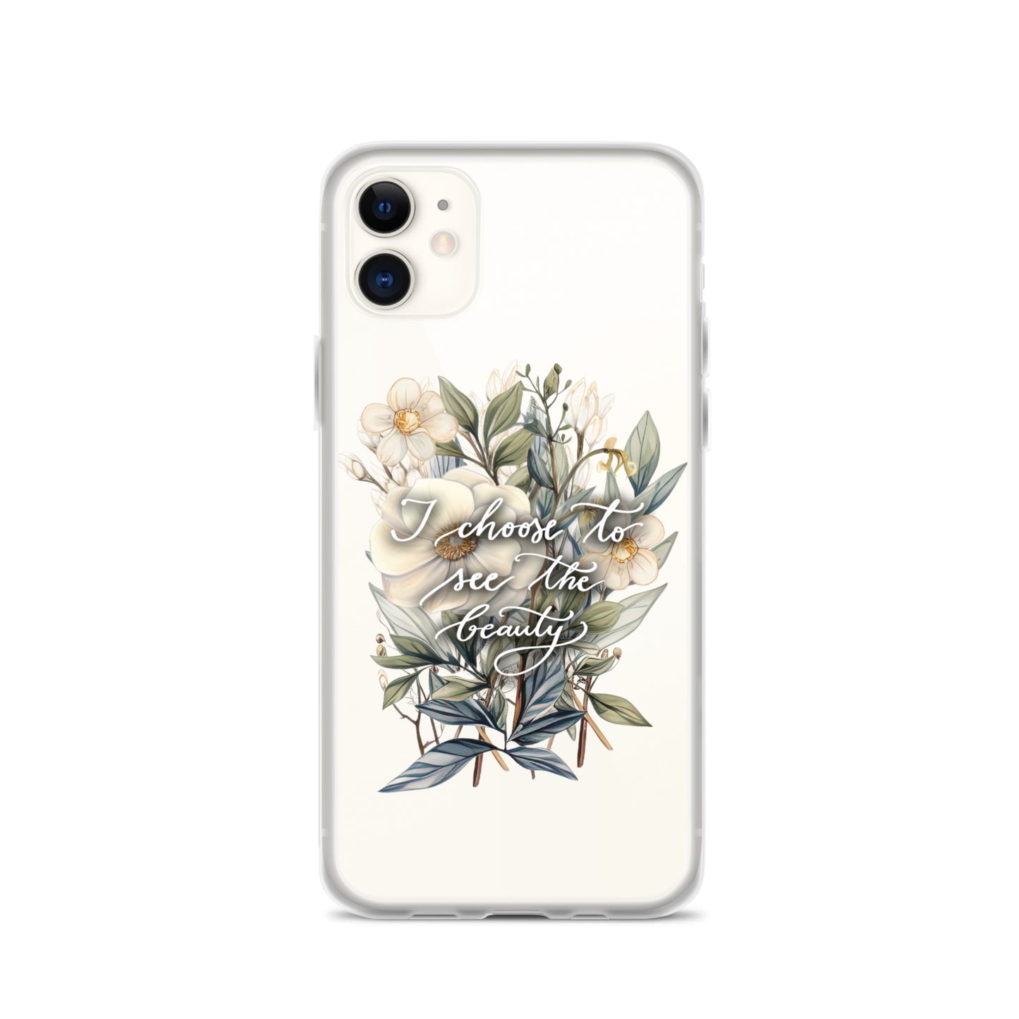 Clear Case for iPhone® "I choose flowers"