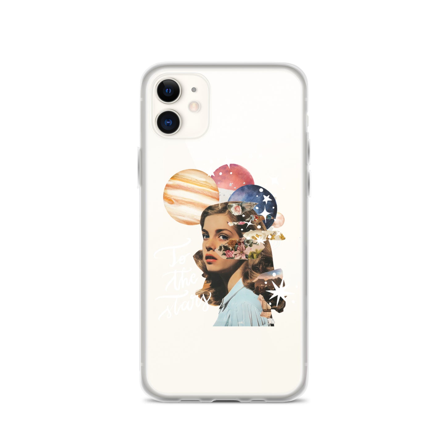 Clear Case for iPhone® "To the stars" (white)