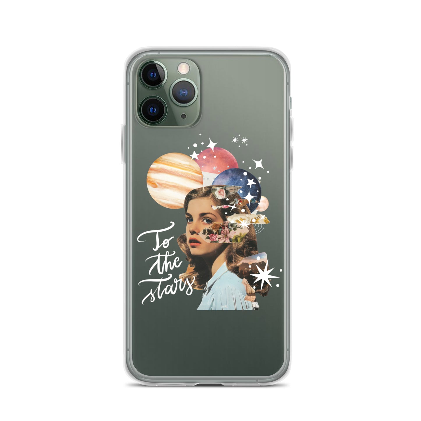 Clear Case for iPhone® "To the stars" (white)