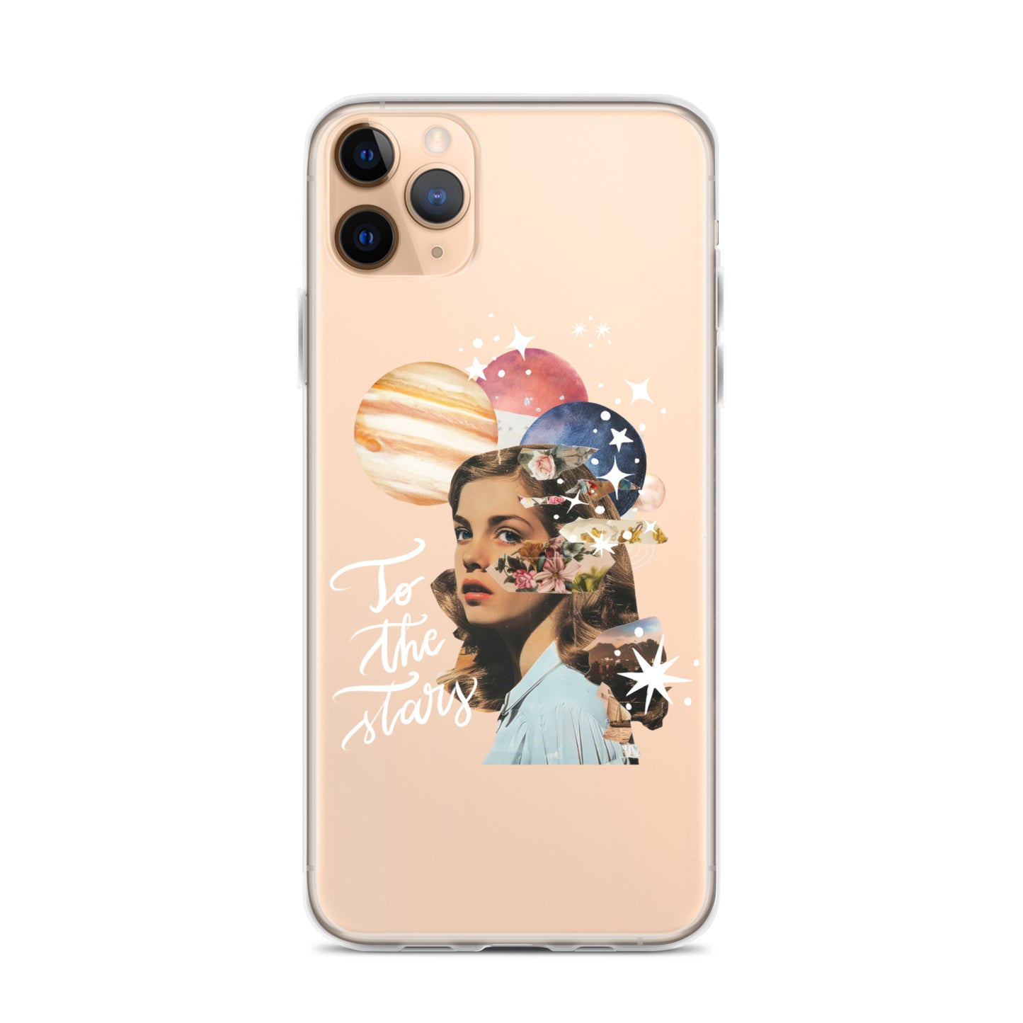 Clear Case for iPhone® "To the stars" (white)