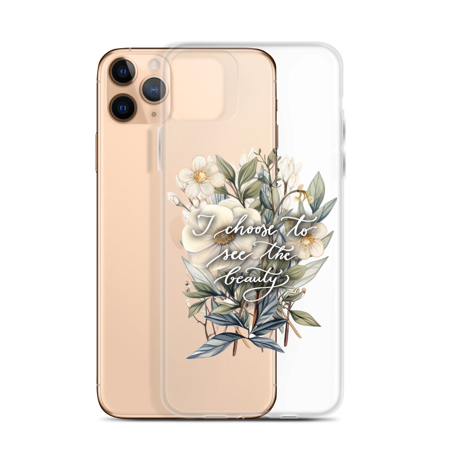 Clear Case for iPhone® "I choose flowers"