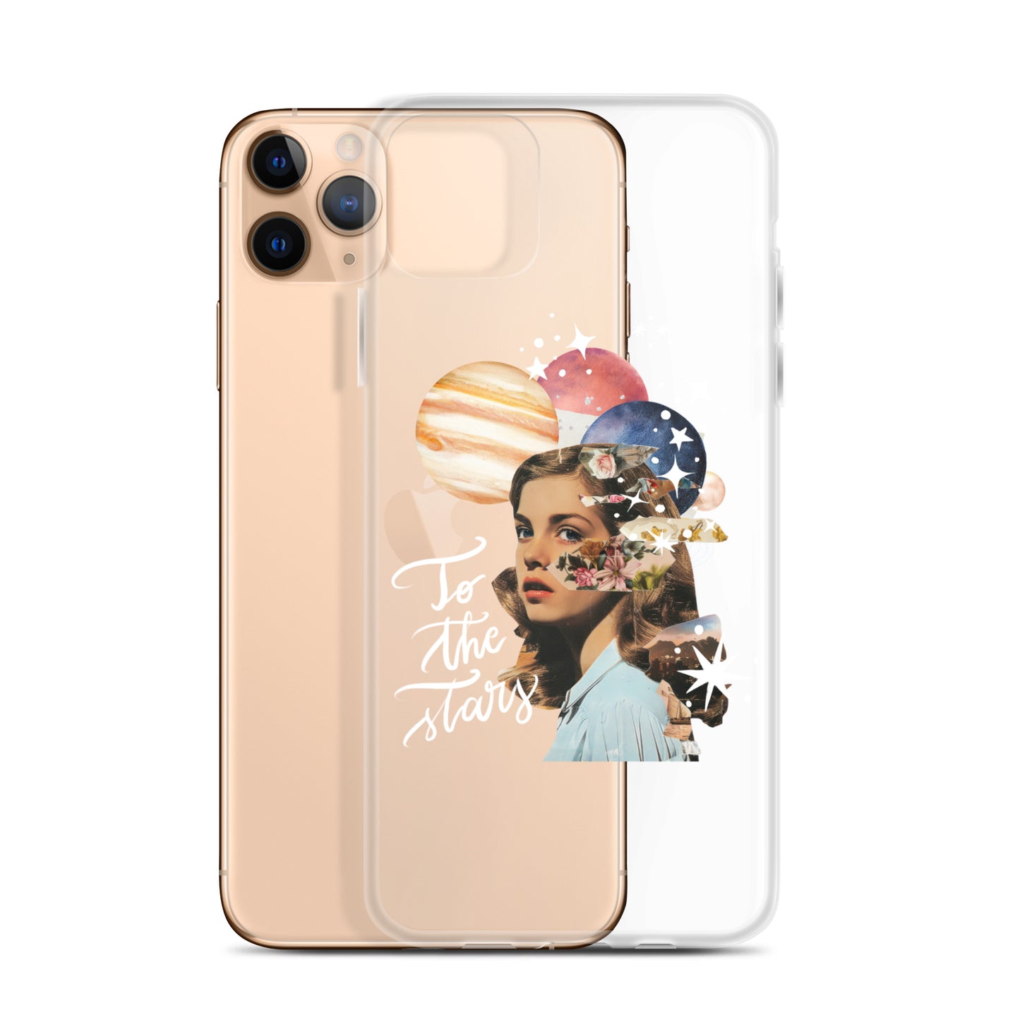 Clear Case for iPhone® "To the stars" (white)