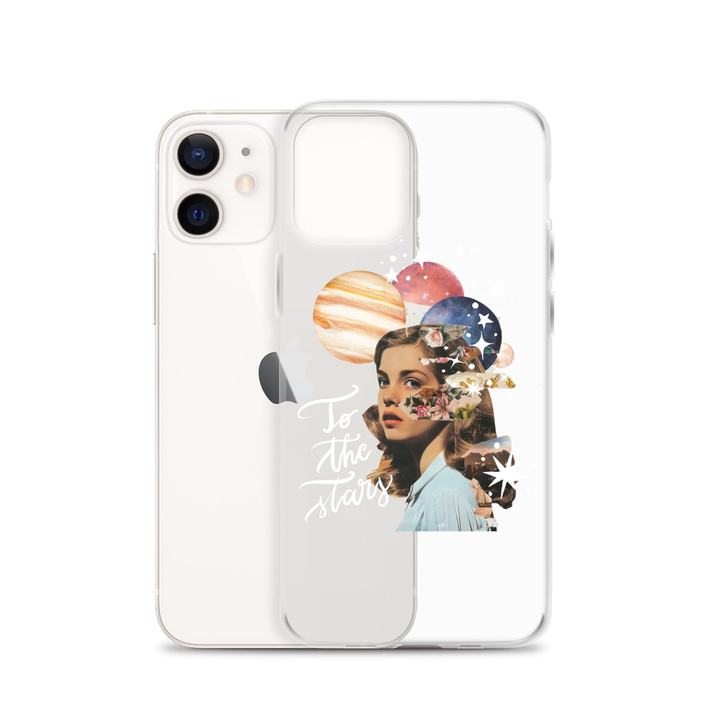 Clear Case for iPhone® "To the stars" (white)