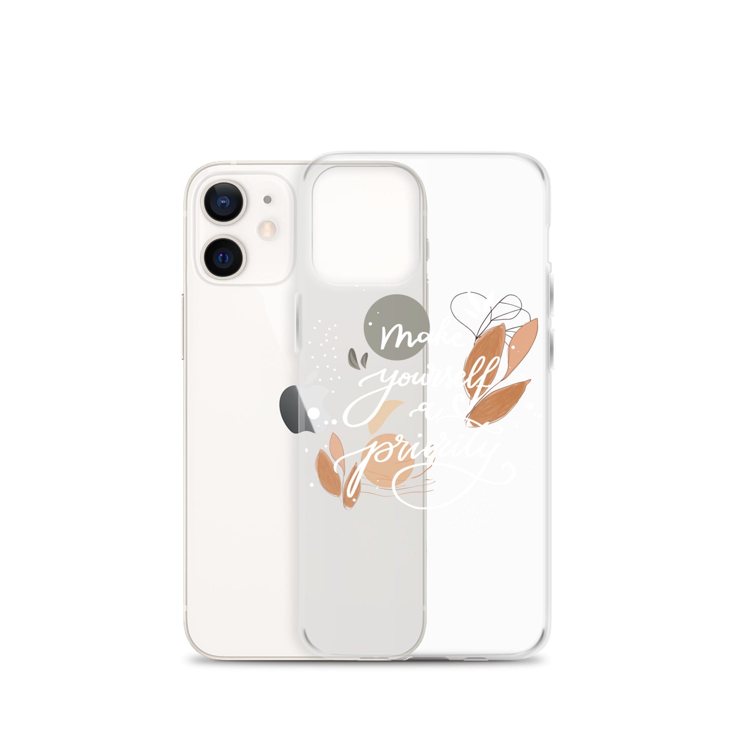 Clear Case for iPhone® "make yourself a priority" (white)