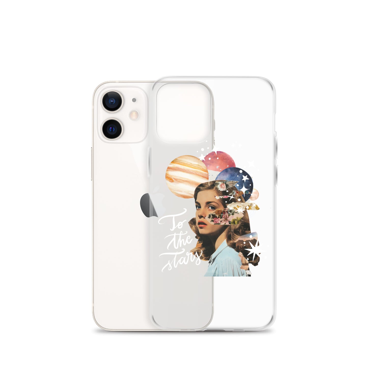 Clear Case for iPhone® "To the stars" (white)