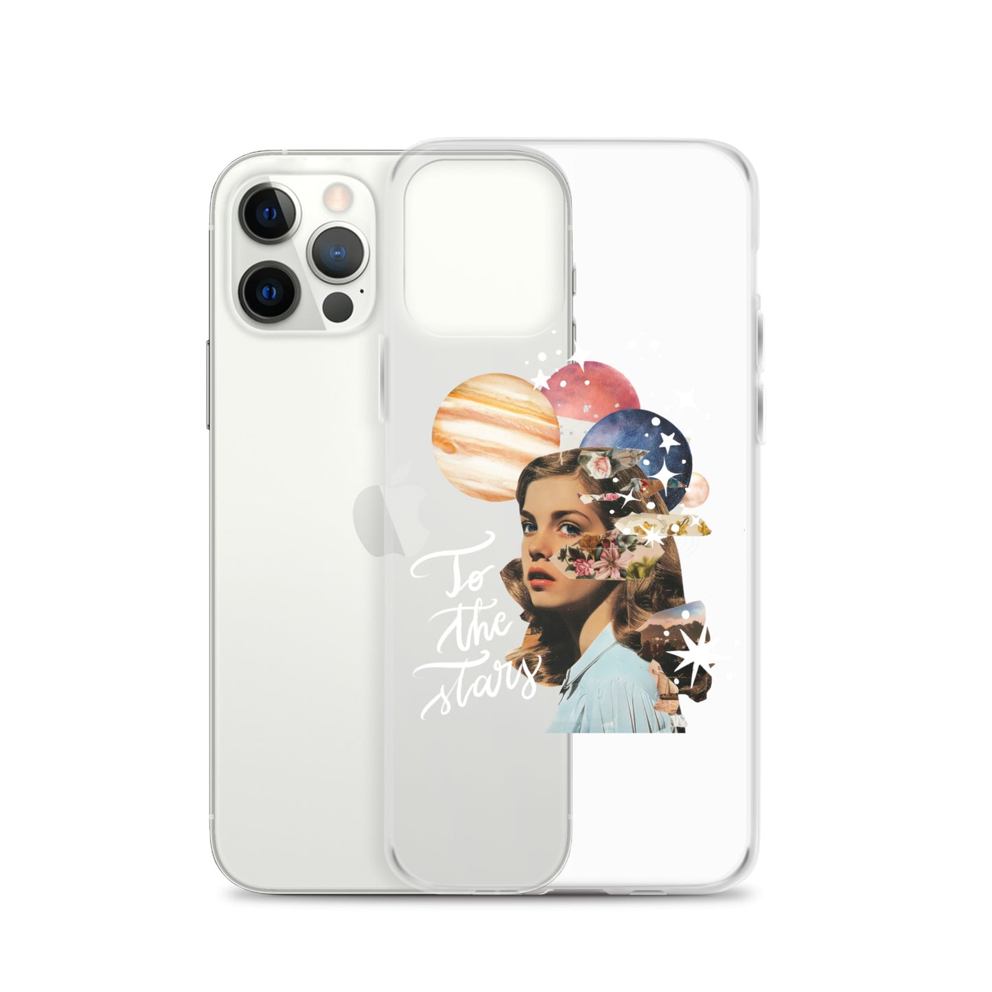 Clear Case for iPhone® "To the stars" (white)