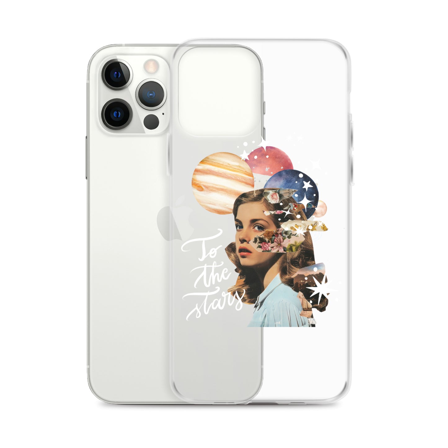 Clear Case for iPhone® "To the stars" (white)
