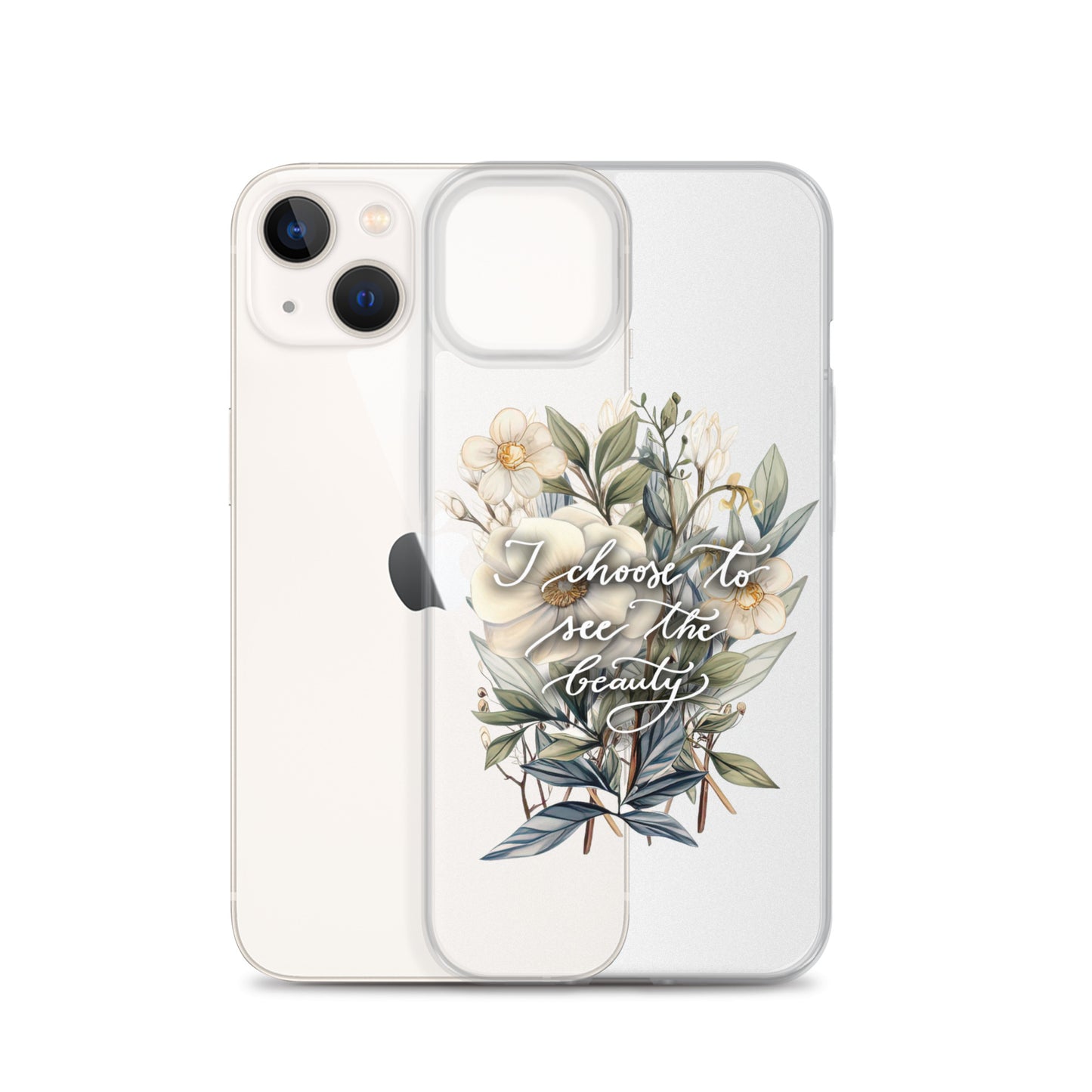 Clear Case for iPhone® "I choose flowers"