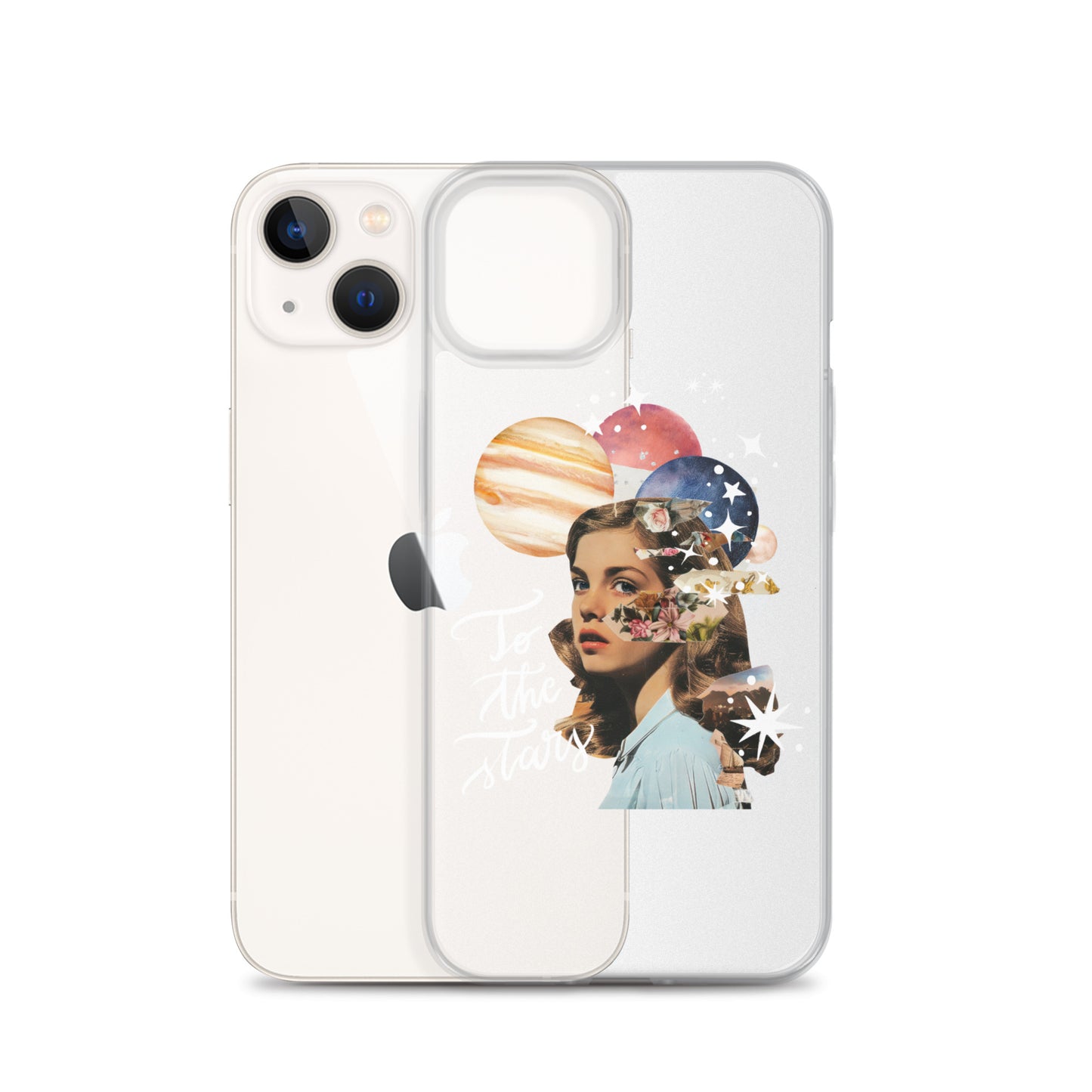 Clear Case for iPhone® "To the stars" (white)