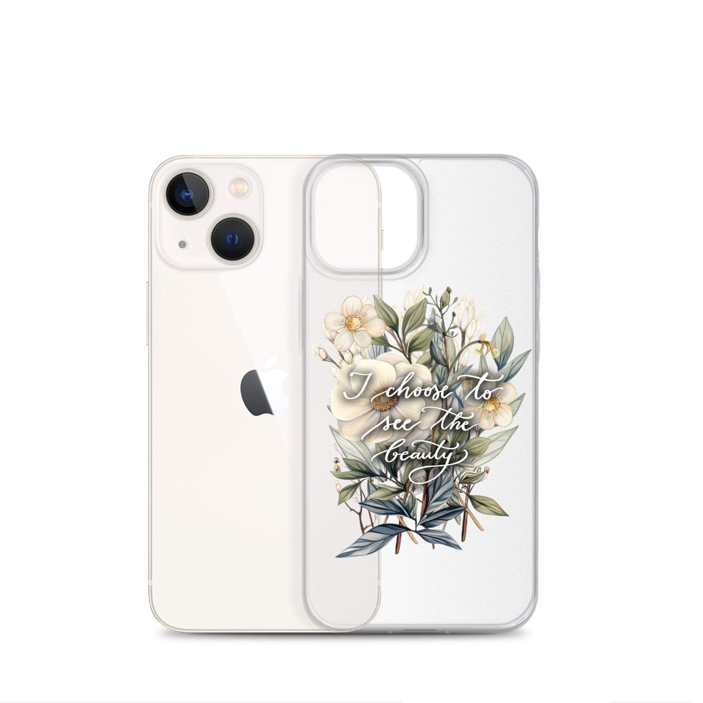 Clear Case for iPhone® "I choose flowers"