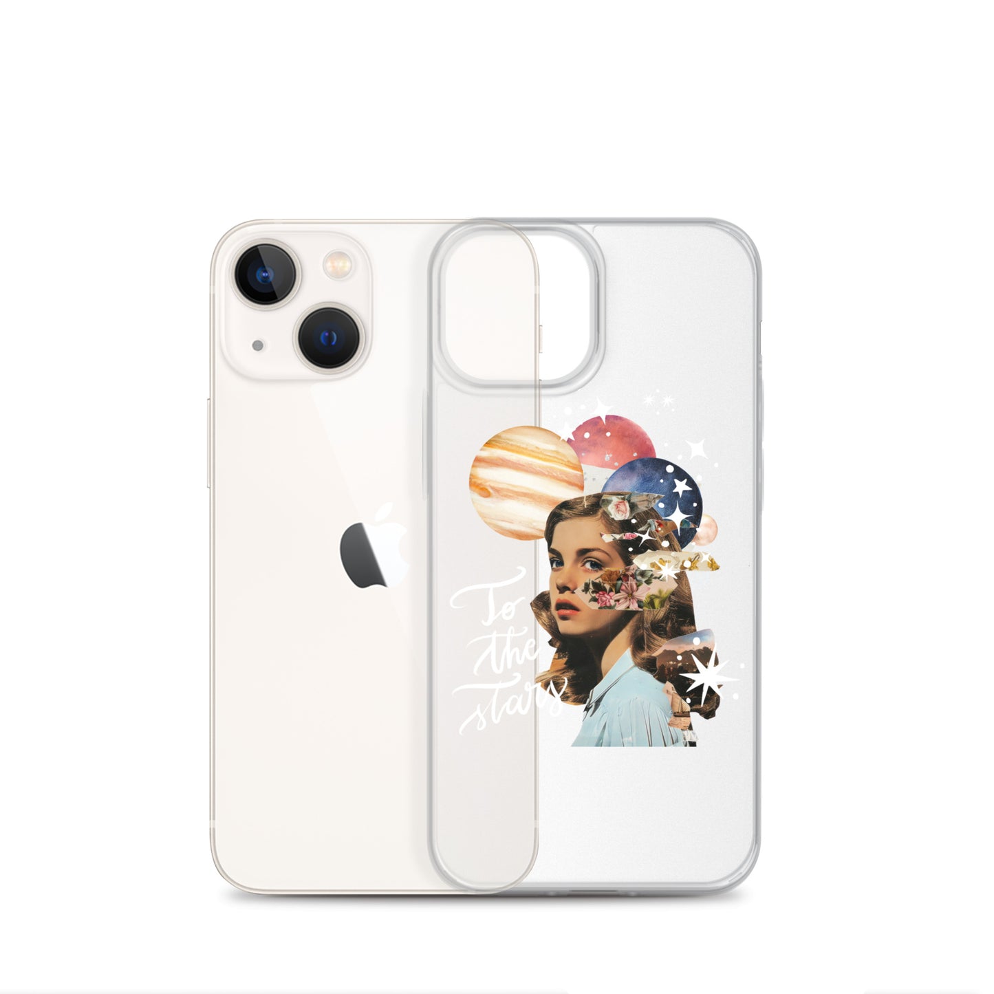 Clear Case for iPhone® "To the stars" (white)