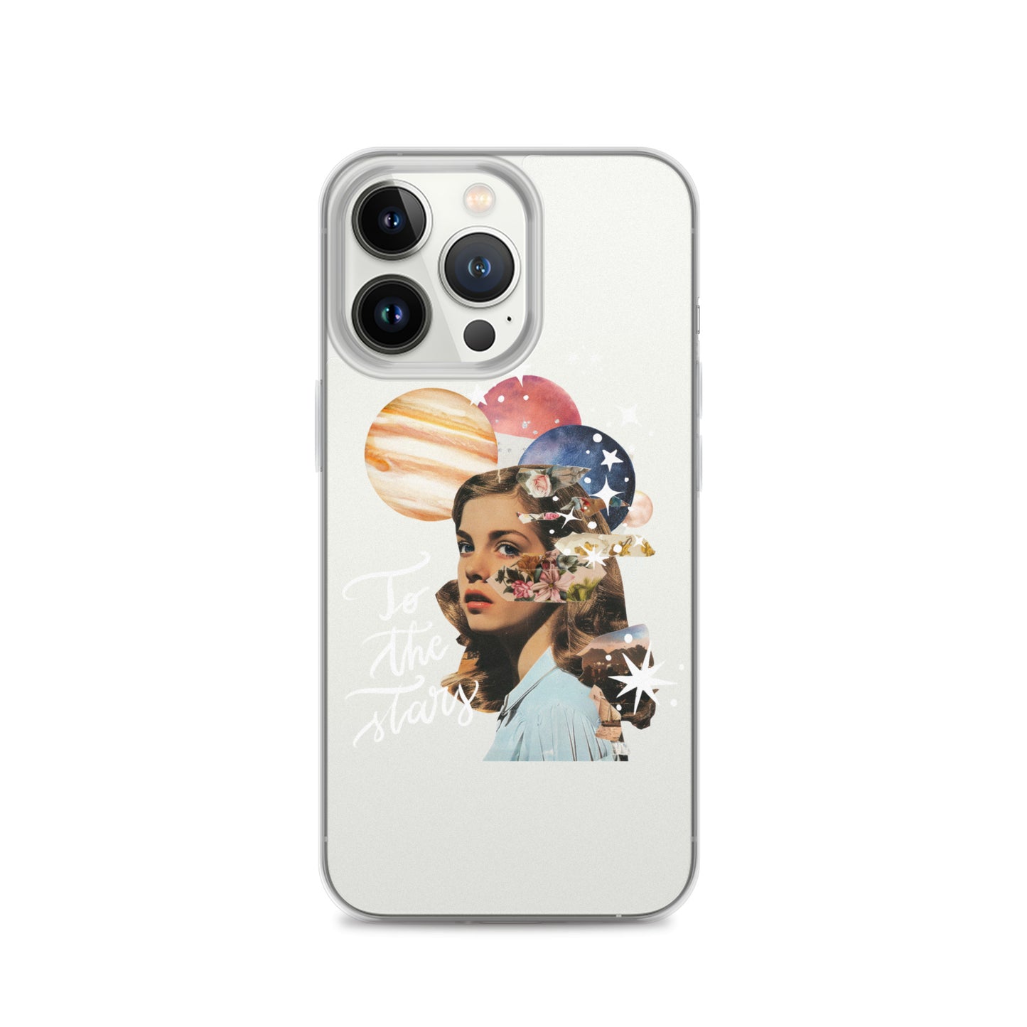 Clear Case for iPhone® "To the stars" (white)