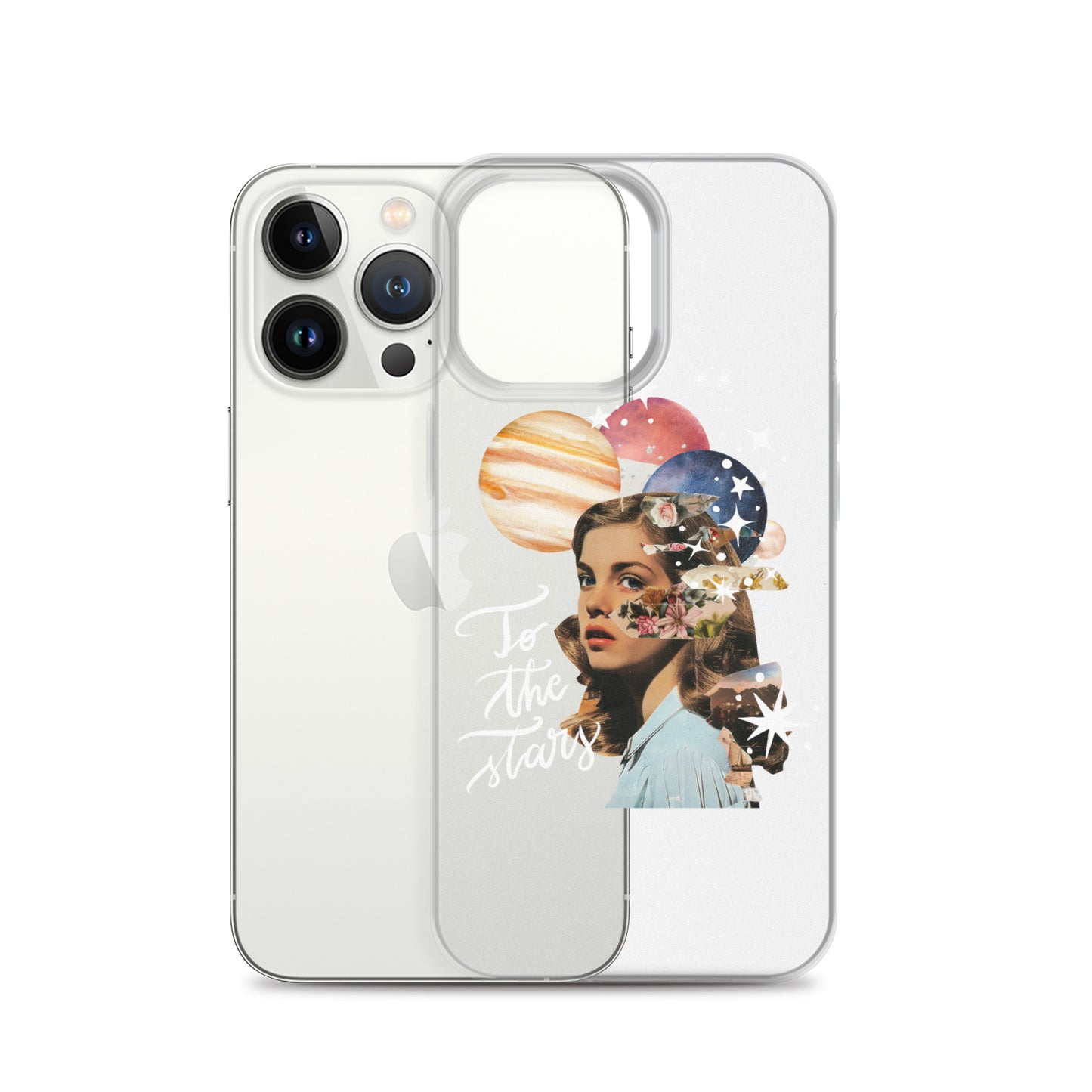 Clear Case for iPhone® "To the stars" (white)
