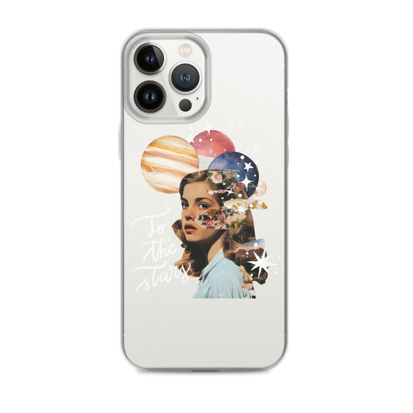 Clear Case for iPhone® "To the stars" (white)