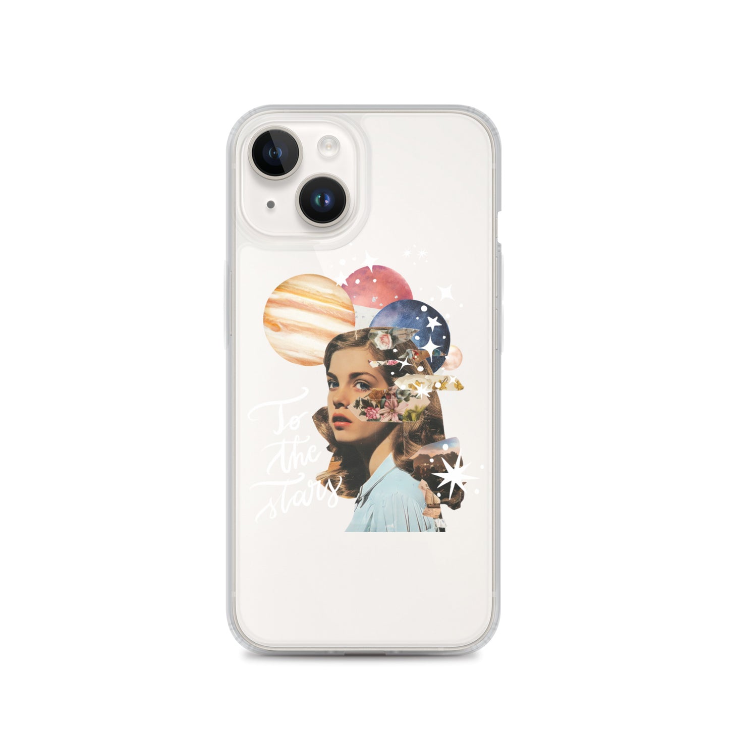 Clear Case for iPhone® "To the stars" (white)