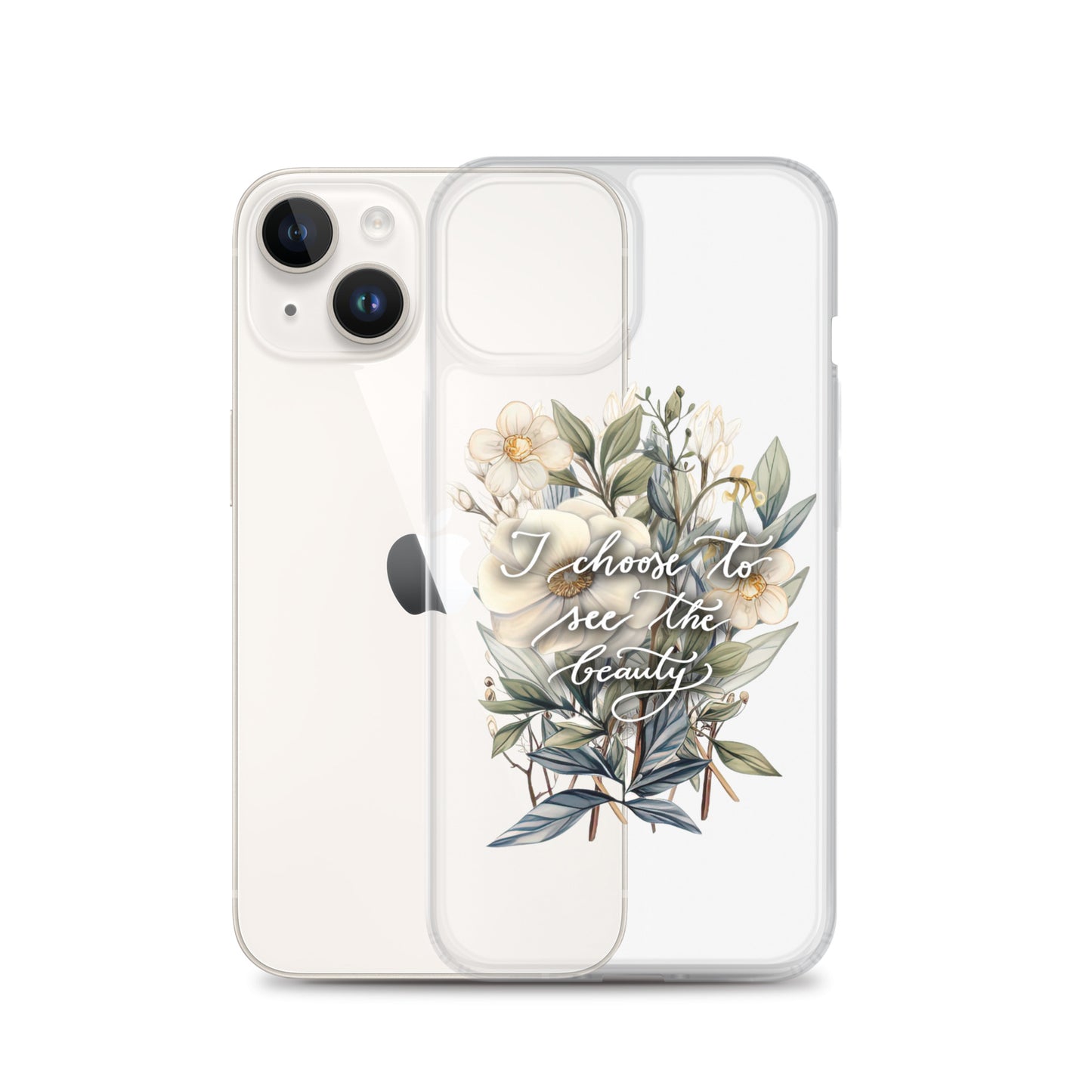 Clear Case for iPhone® "I choose flowers"