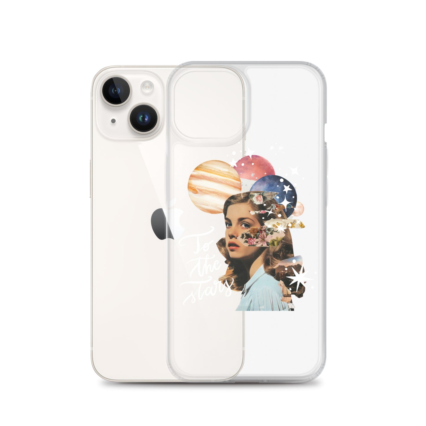 Clear Case for iPhone® "To the stars" (white)