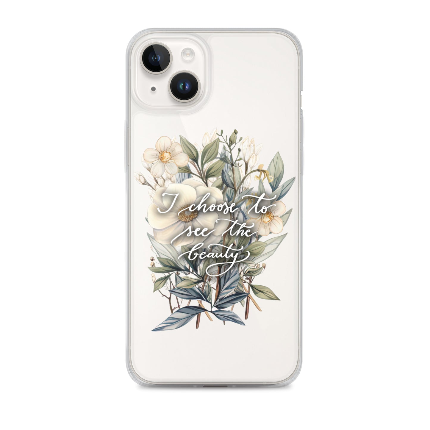 Clear Case for iPhone® "I choose flowers"
