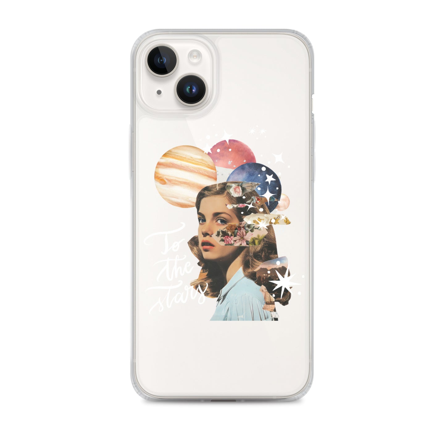 Clear Case for iPhone® "To the stars" (white)