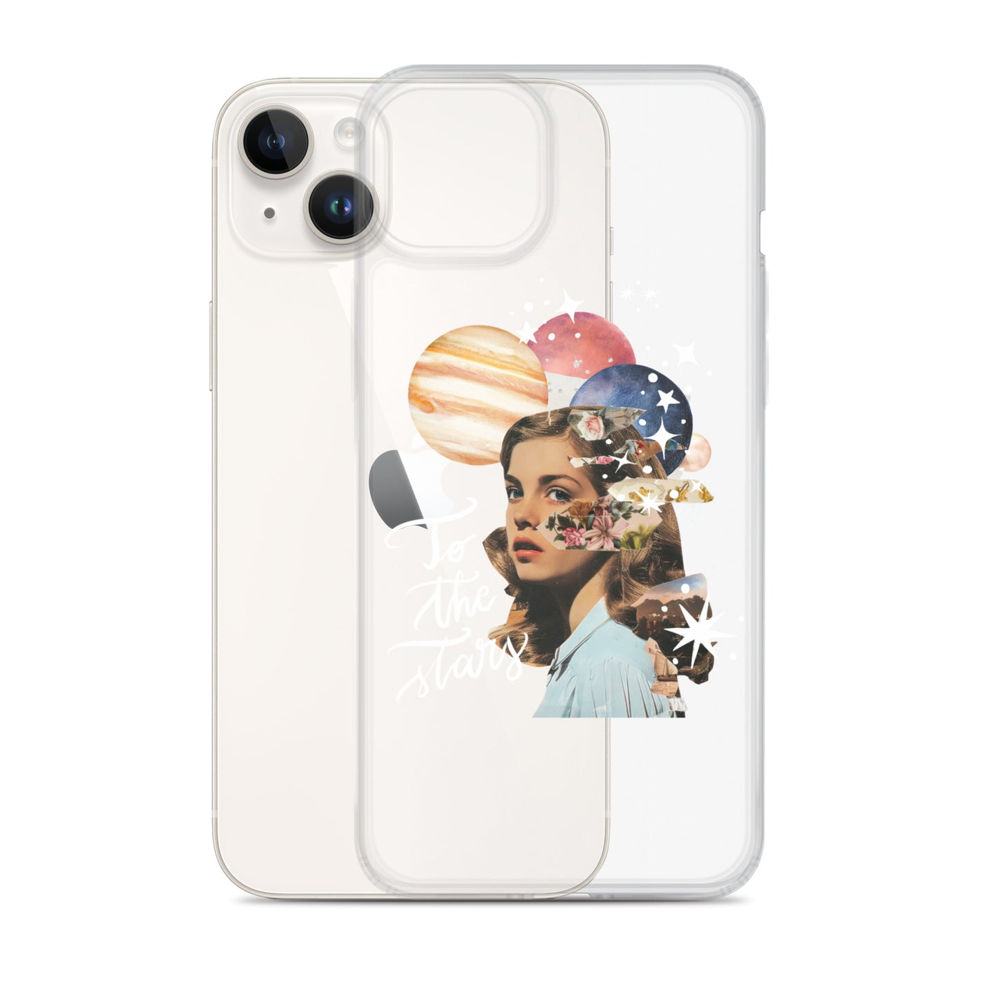 Clear Case for iPhone® "To the stars" (white)