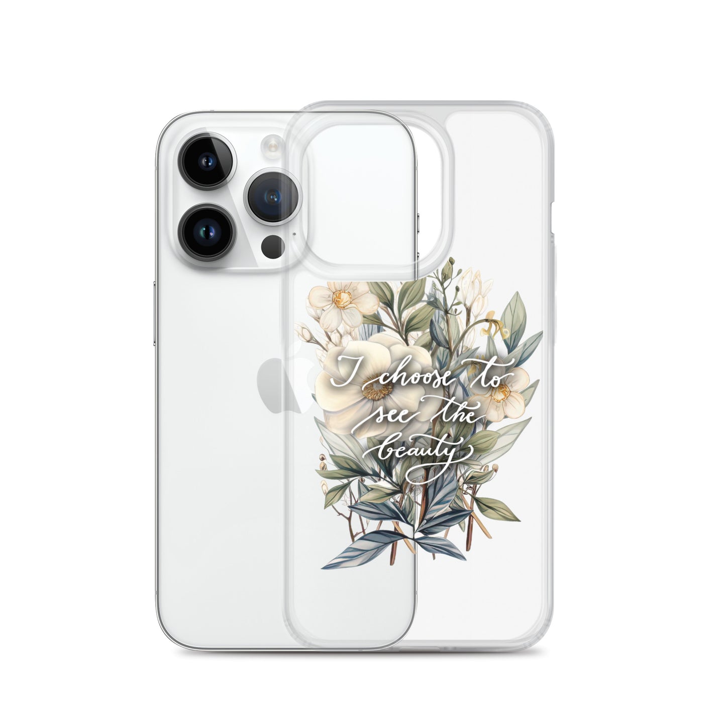 Clear Case for iPhone® "I choose flowers"
