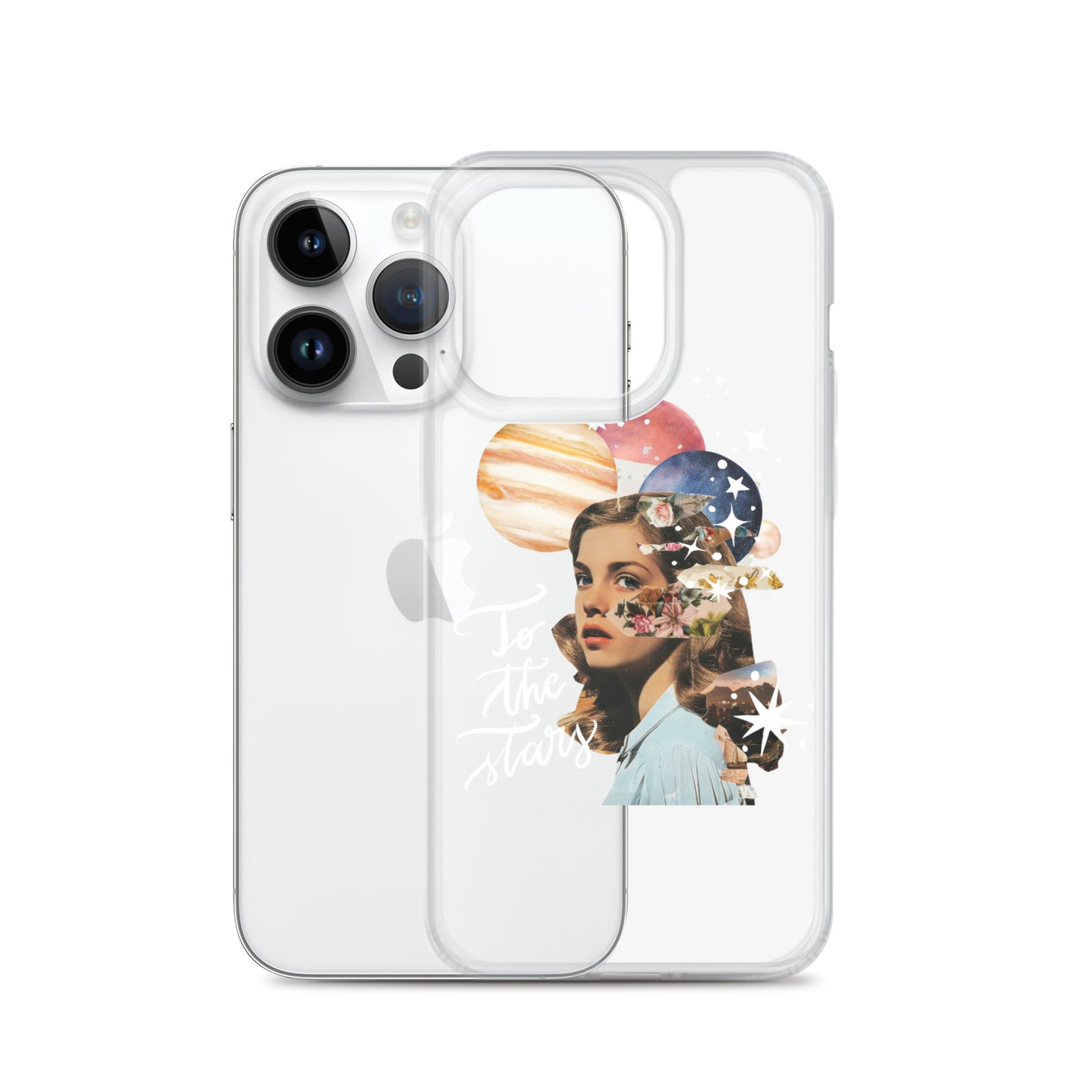Clear Case for iPhone® "To the stars" (white)