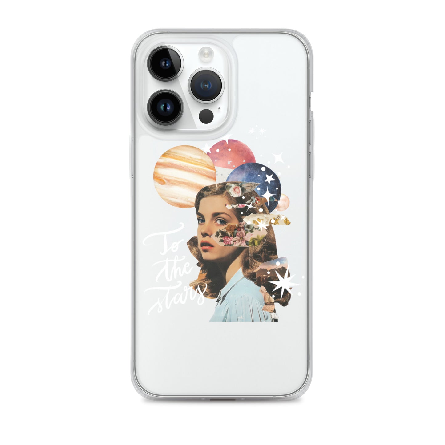 Clear Case for iPhone® "To the stars" (white)