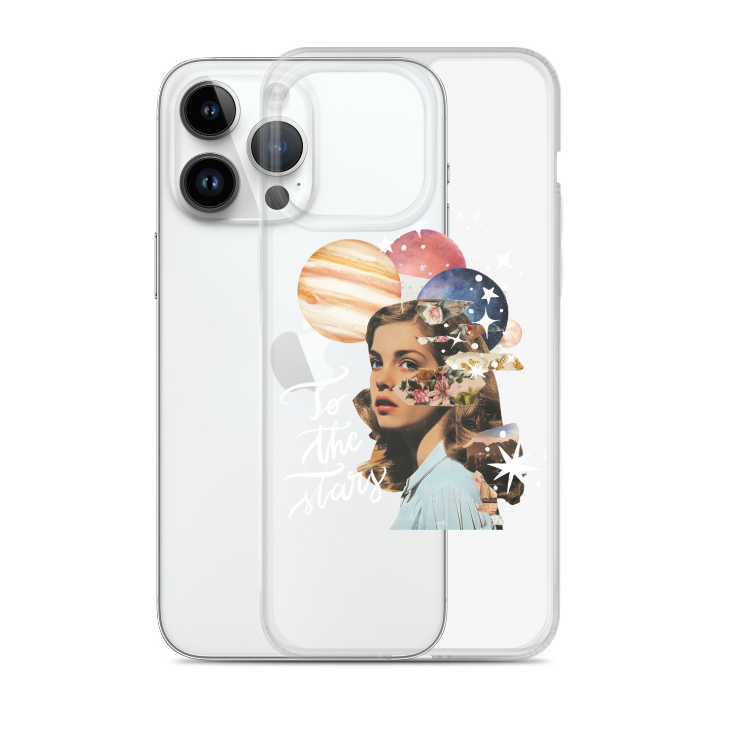 Clear Case for iPhone® "To the stars" (white)