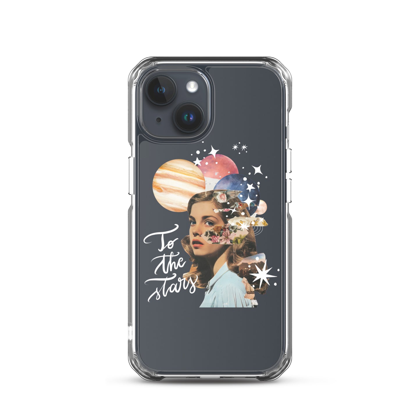 Clear Case for iPhone® "To the stars" (white)