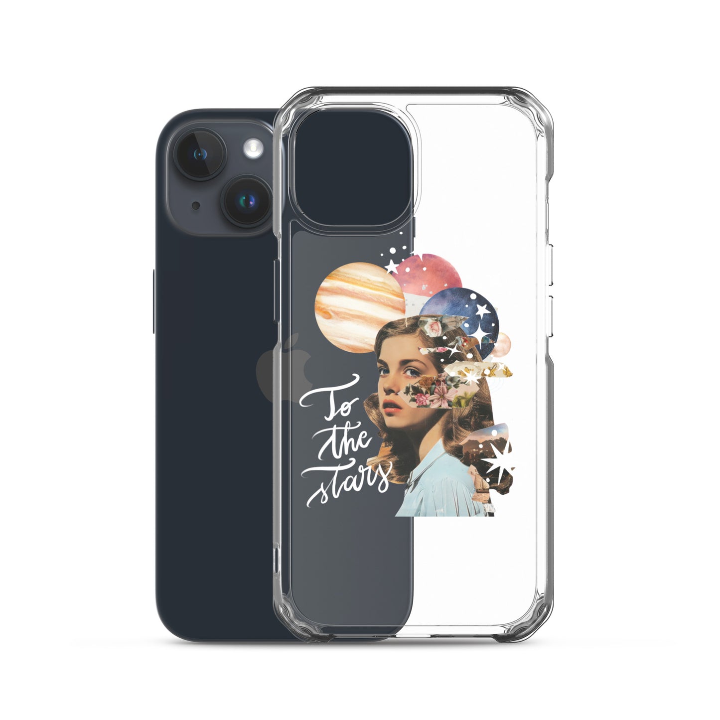 Clear Case for iPhone® "To the stars" (white)