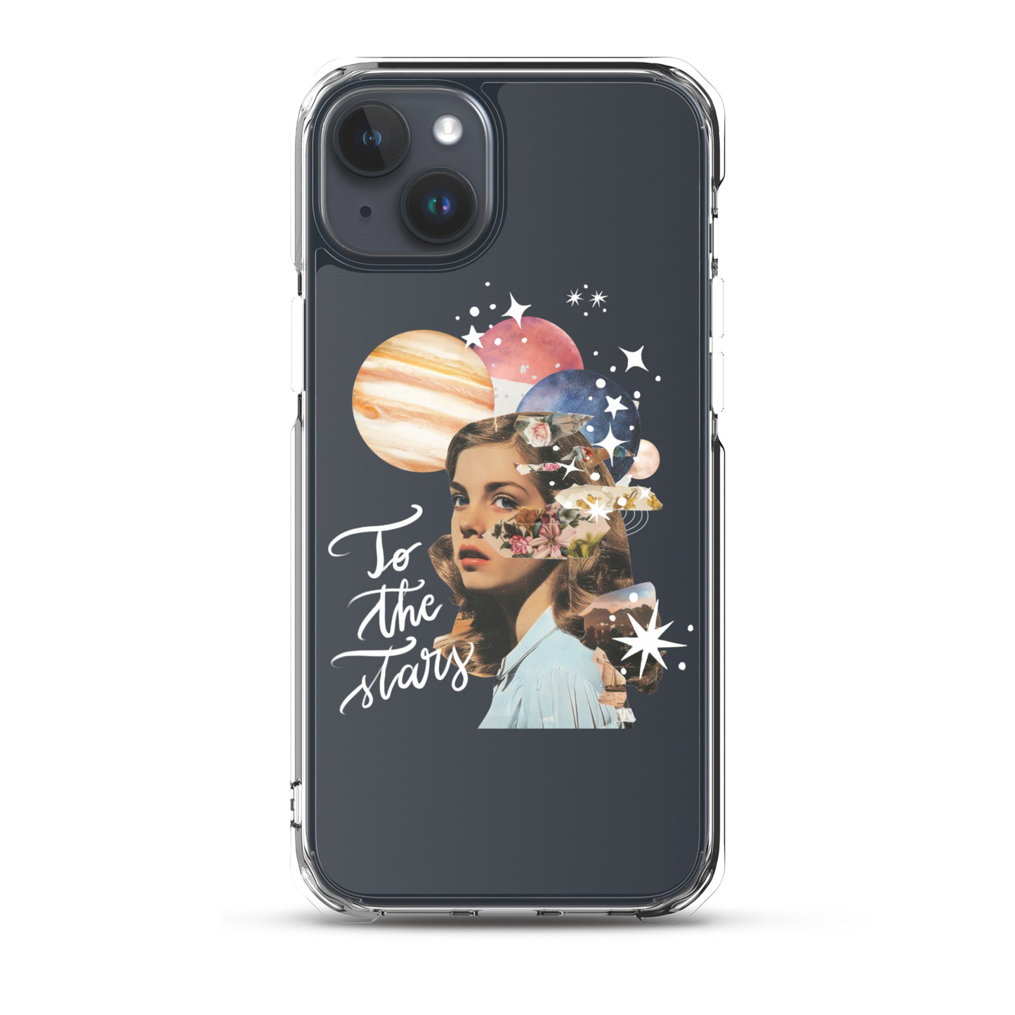 Clear Case for iPhone® "To the stars" (white)