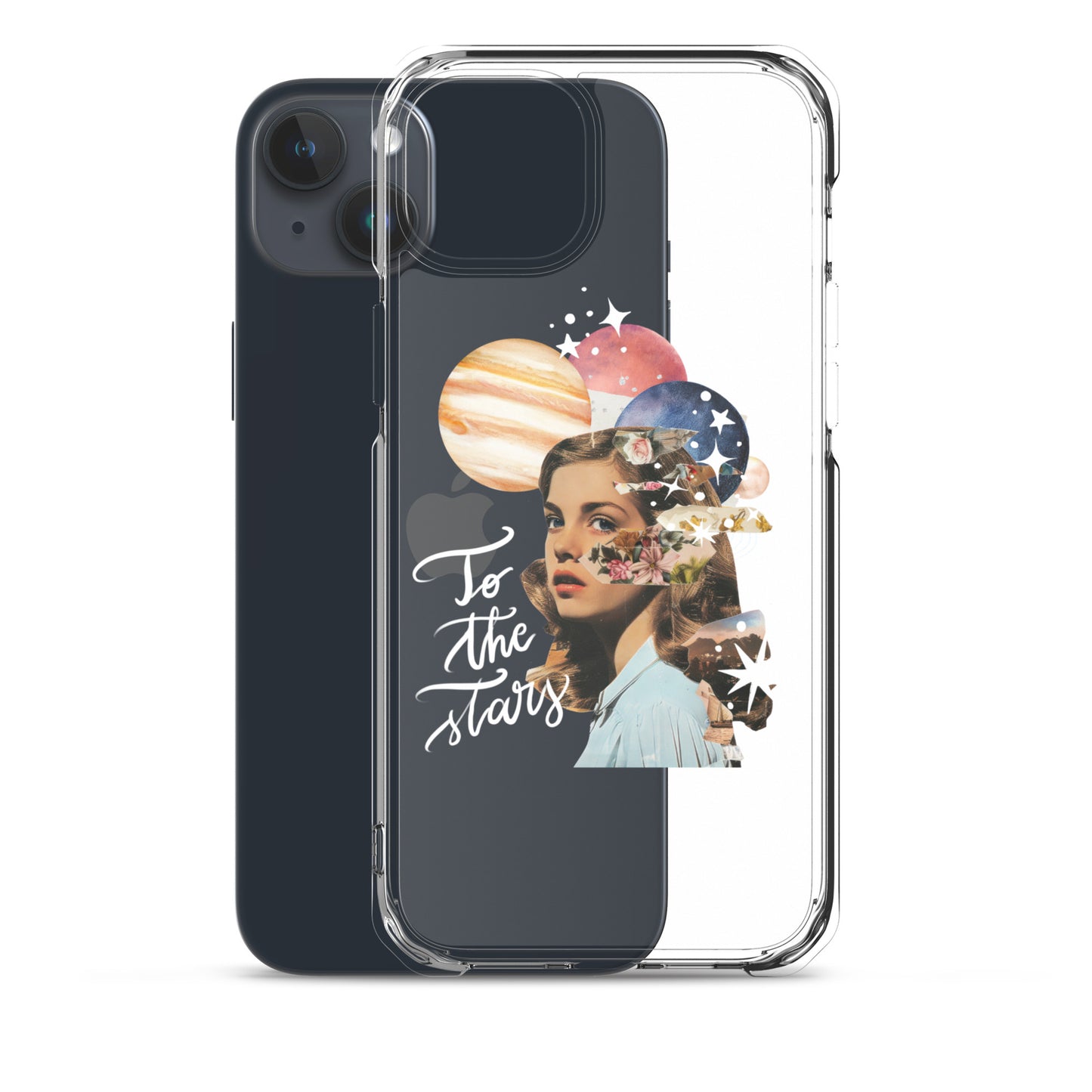 Clear Case for iPhone® "To the stars" (white)