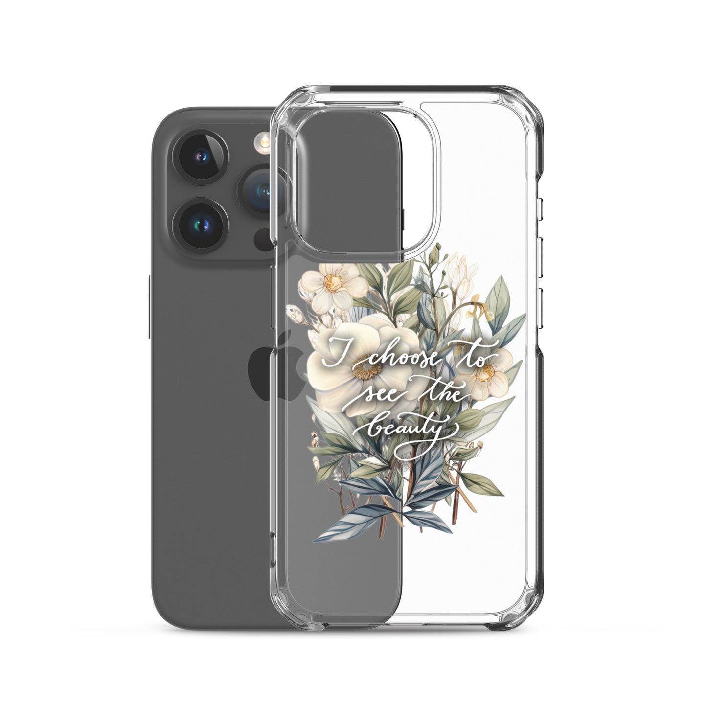 Clear Case for iPhone® "I choose flowers"