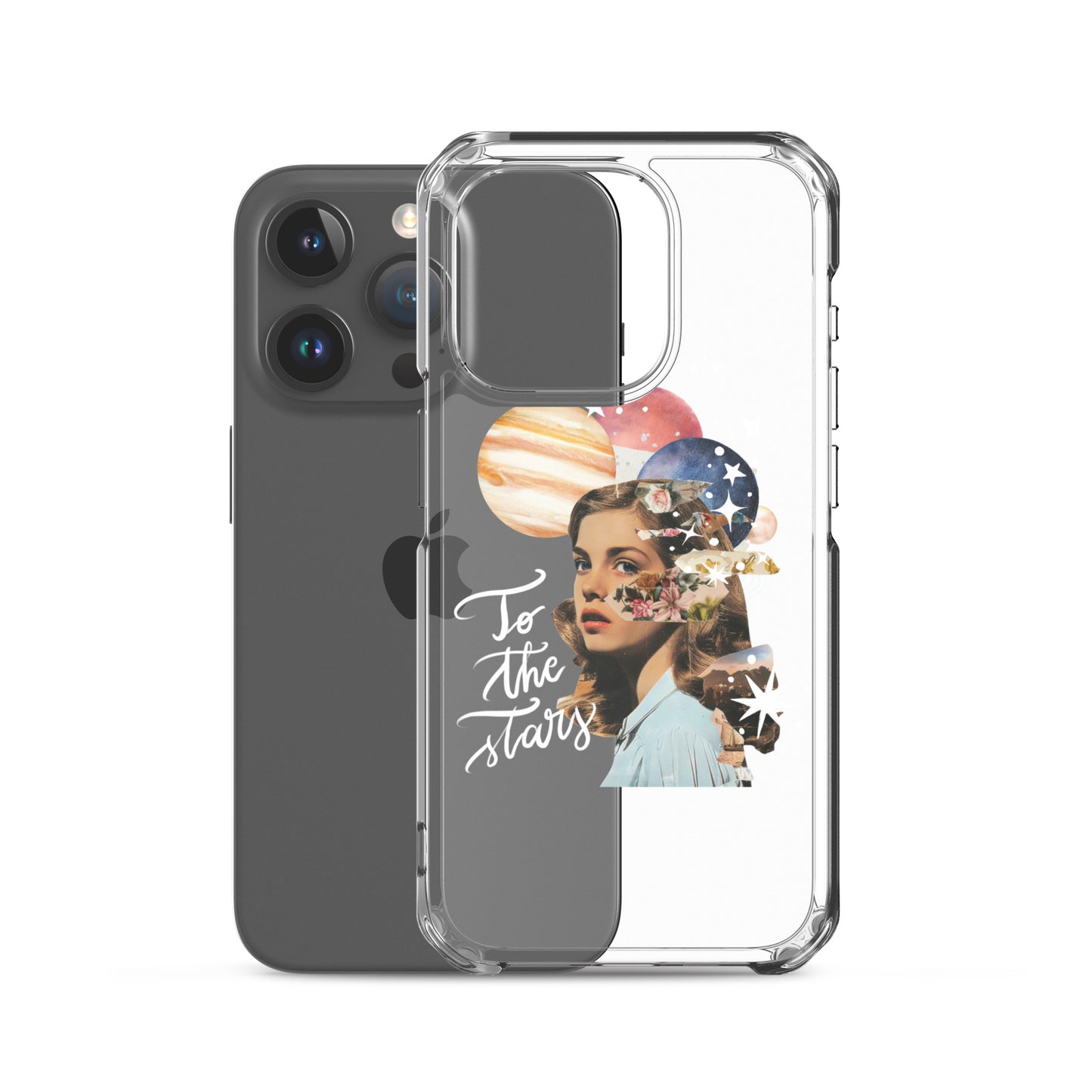 Clear Case for iPhone® "To the stars" (white)