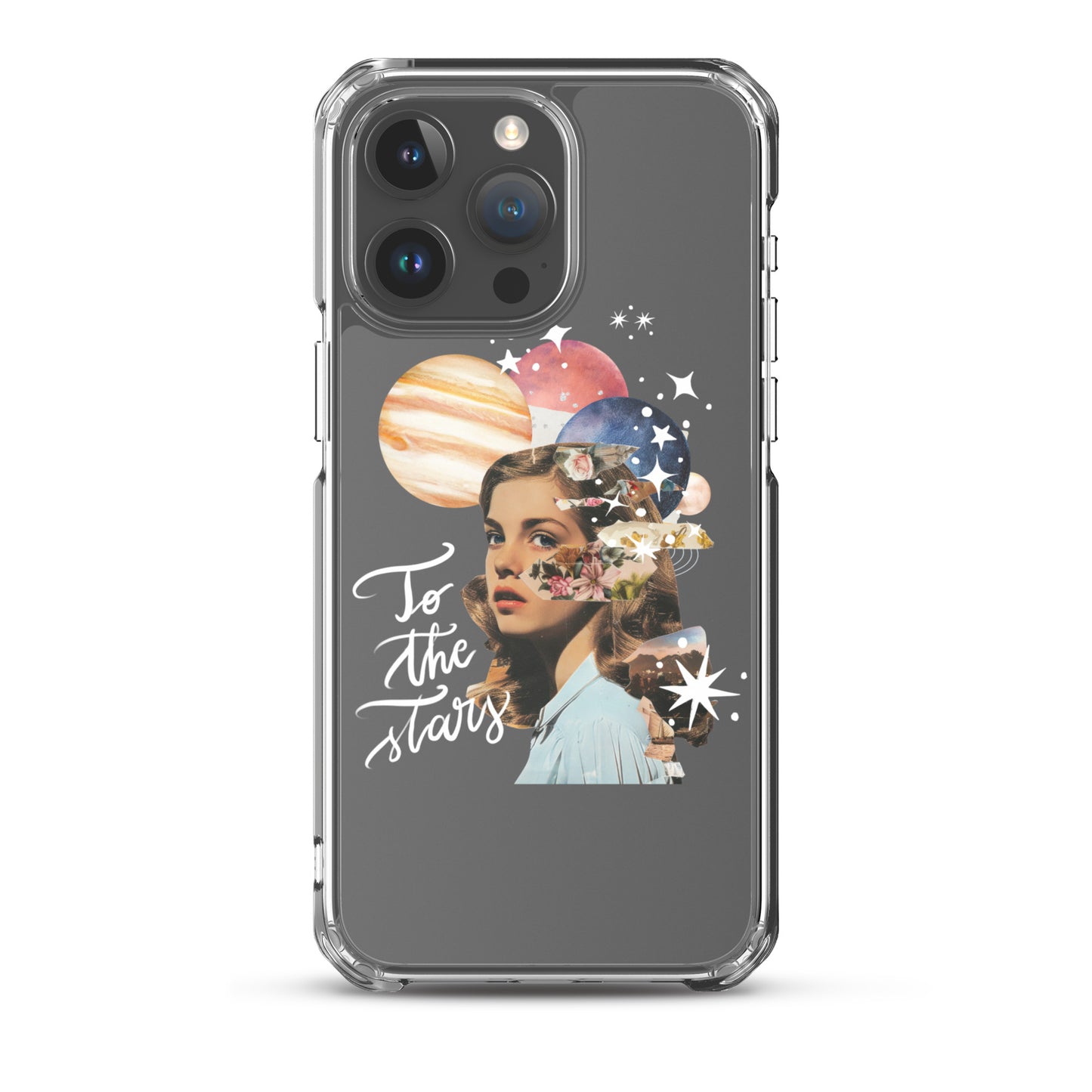 Clear Case for iPhone® "To the stars" (white)