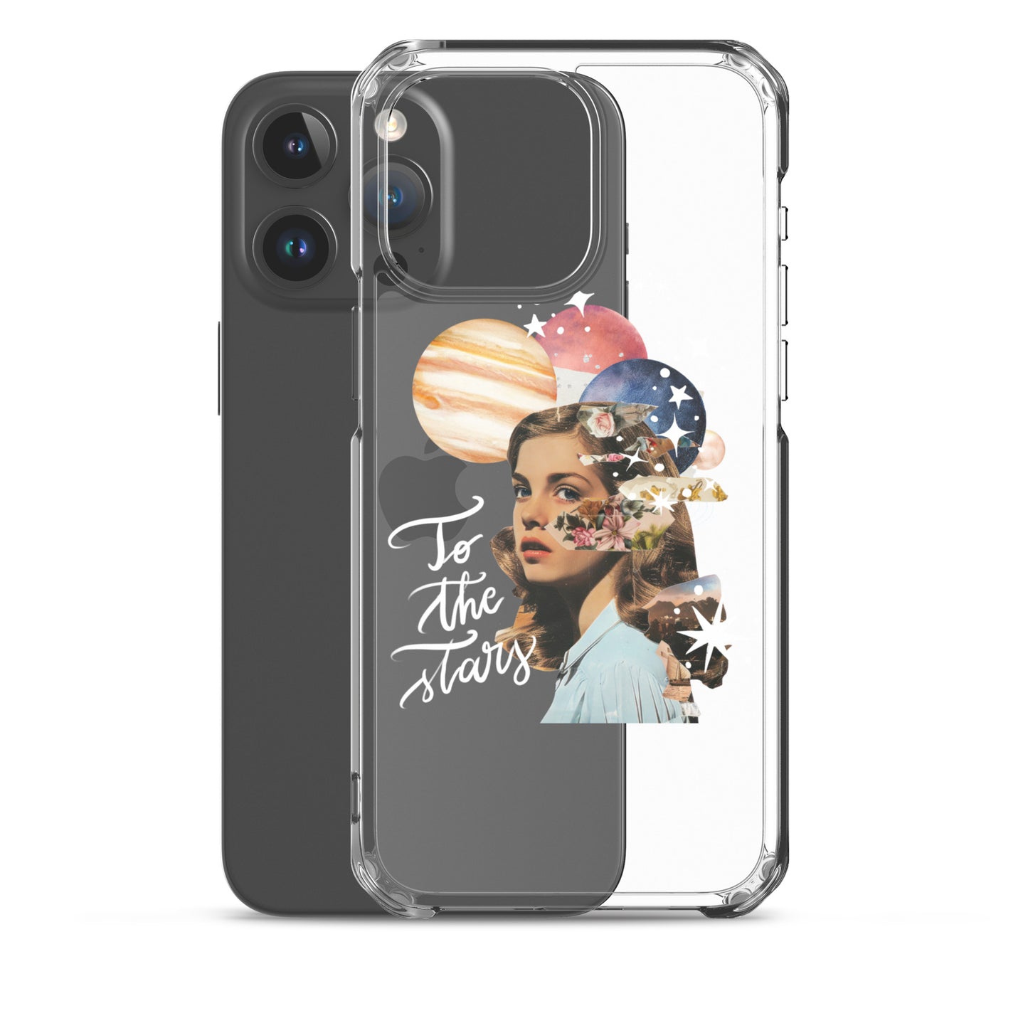Clear Case for iPhone® "To the stars" (white)
