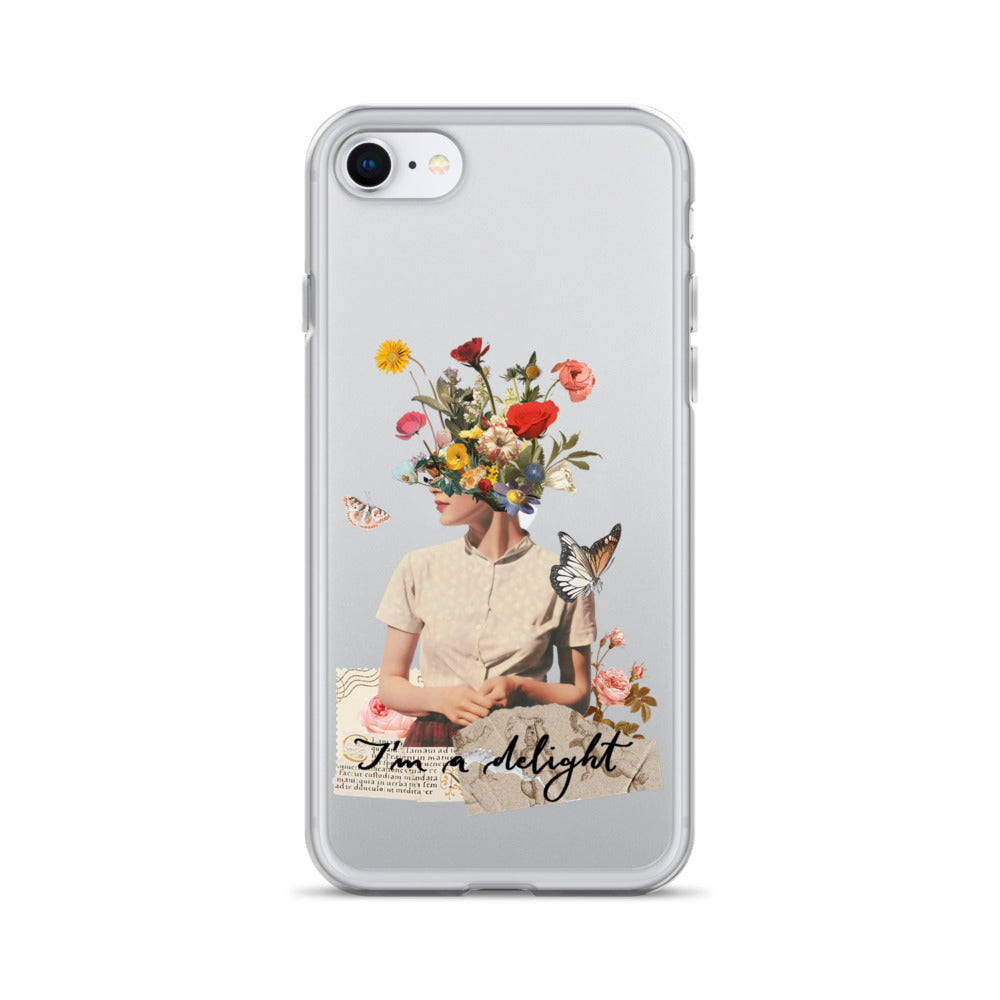 Clear Case for iPhone® "I'm a delight"