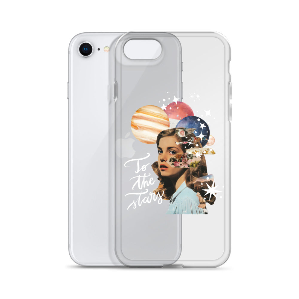 Clear Case for iPhone® "To the stars" (white)