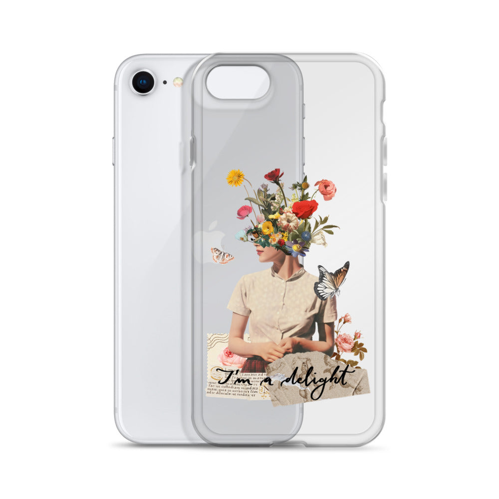 Clear Case for iPhone® "I'm a delight"