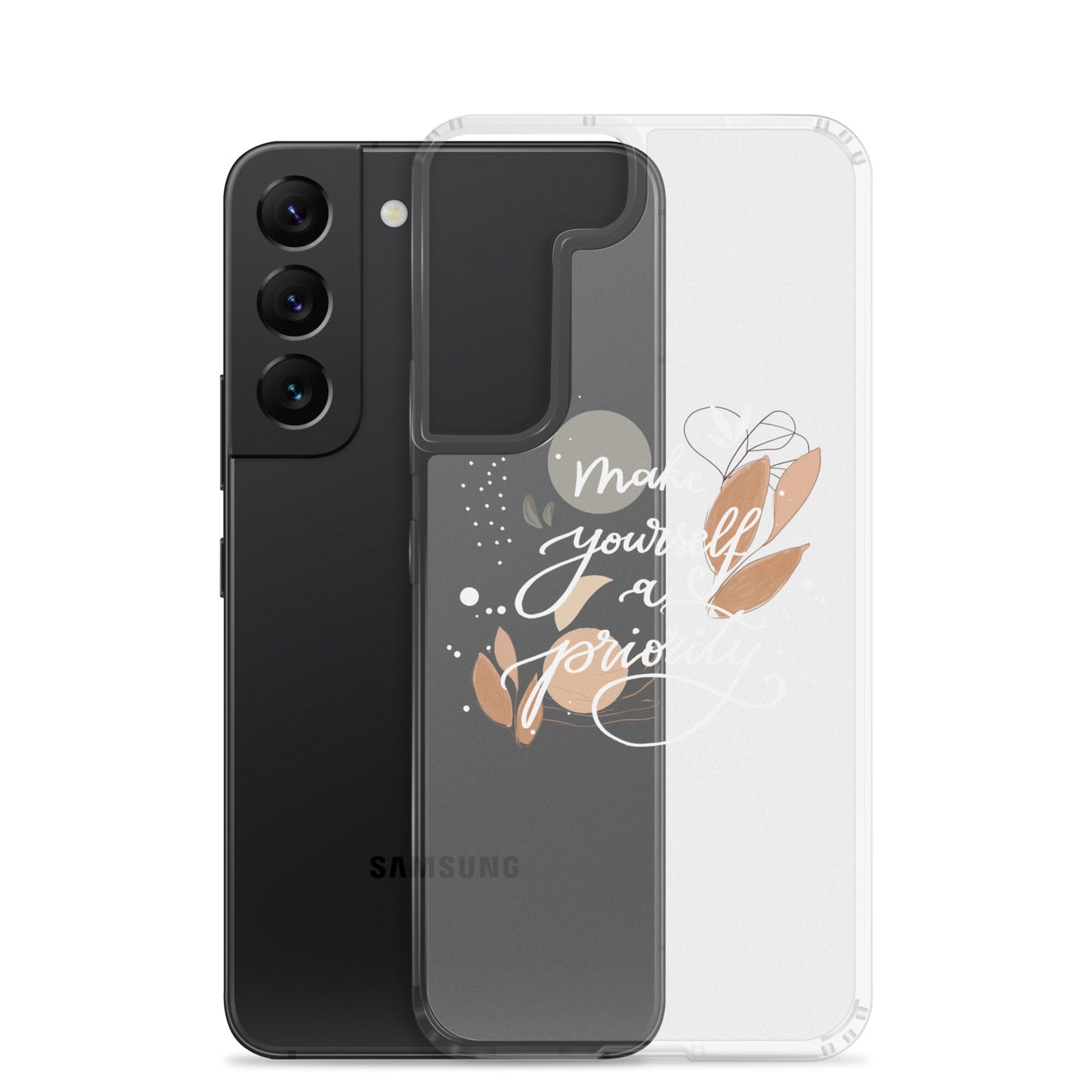 Clear Case for Samsung® "make yourself a priority" (white)