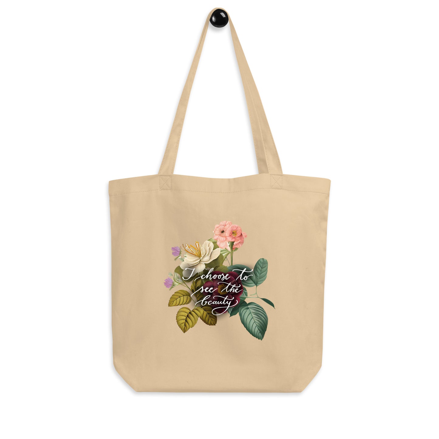 Tote Bag "I choose to see vintage flowers"