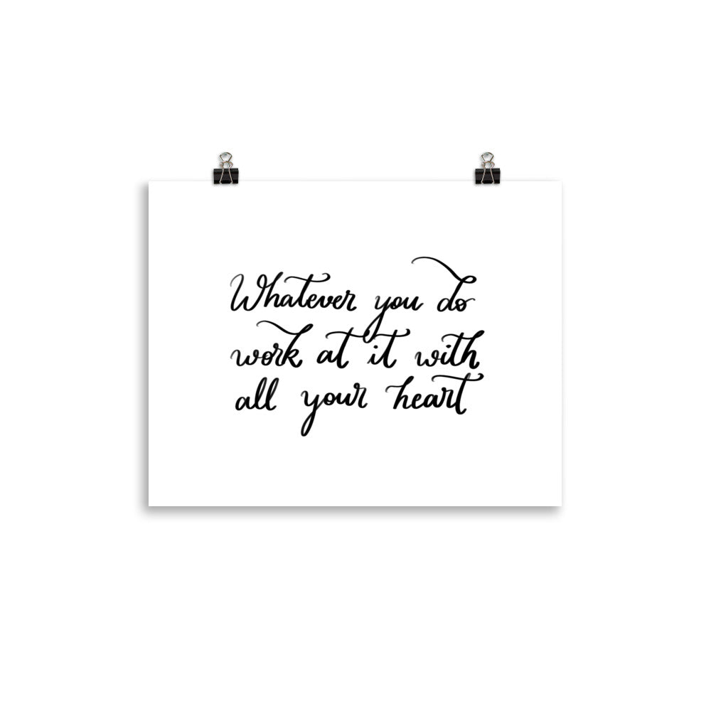 Poster "Whatever you do"