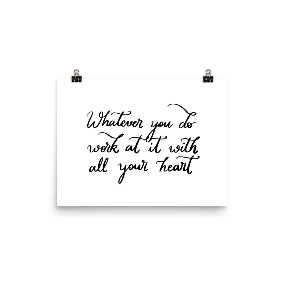 Poster "Whatever you do"