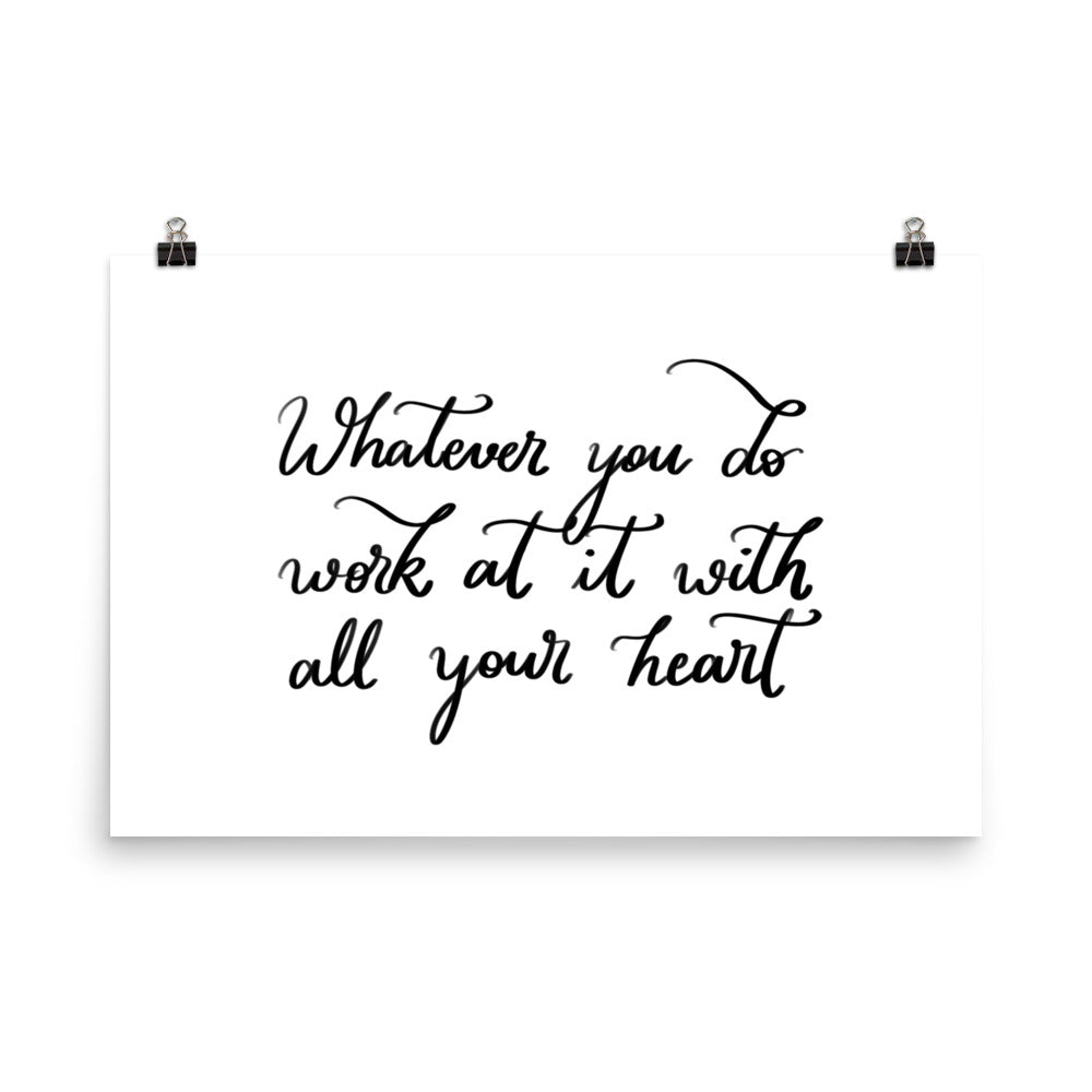 Poster "Whatever you do"