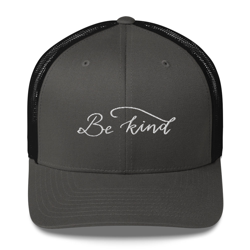 Embroidered trucker cap "Be kind"