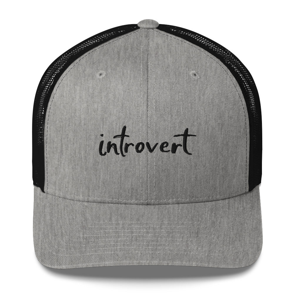 Embroidered trucker cap "introvert"