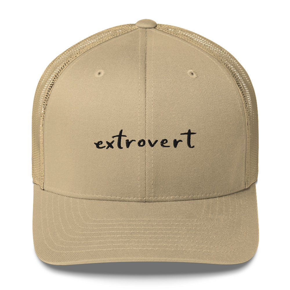 Embroidered trucker cap "extrovert"