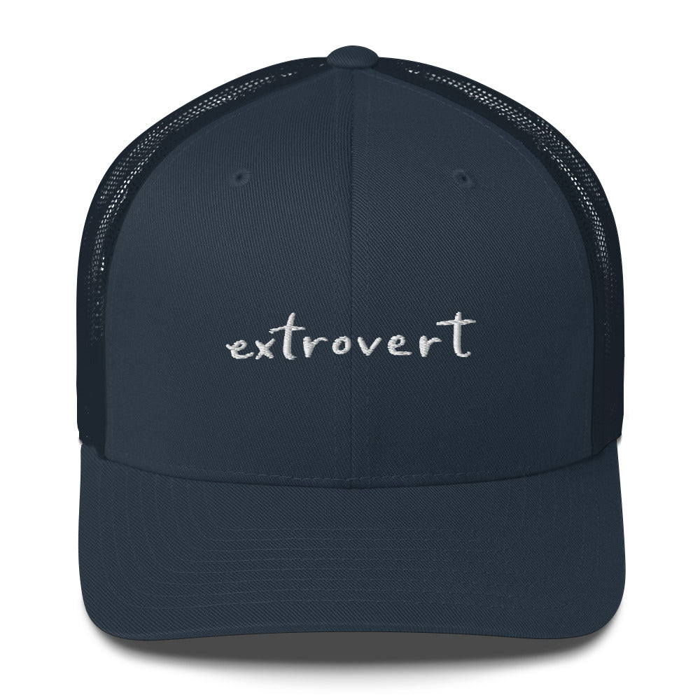 Embroidered trucker cap "extrovert"