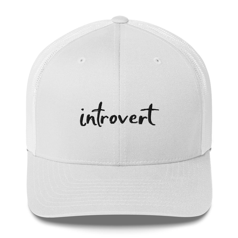 Embroidered trucker cap "introvert"