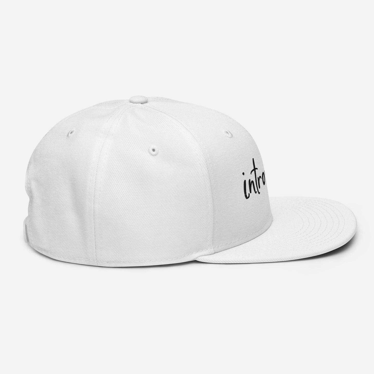 Embroidered snapback hat "introvert"